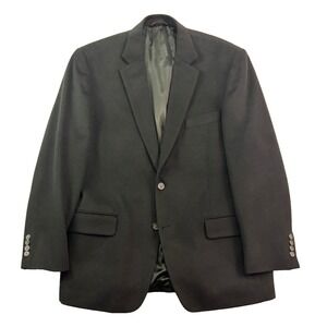 Haspel 42R Black 100% Camel Hair Blazer Jacket Sport Suit Coat Classic Mens